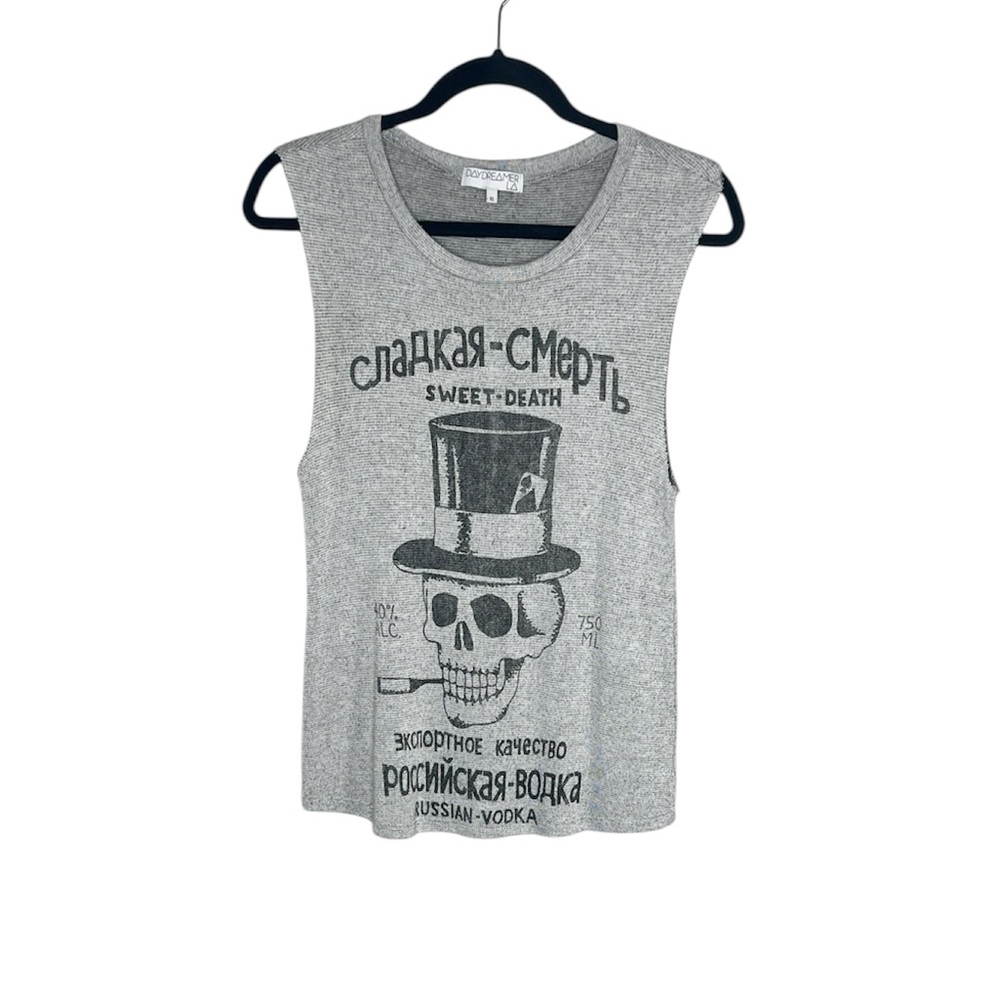 Daydreamer LA Sweet Death Russian Vodka Skull Muscle Tank ASO size Small
